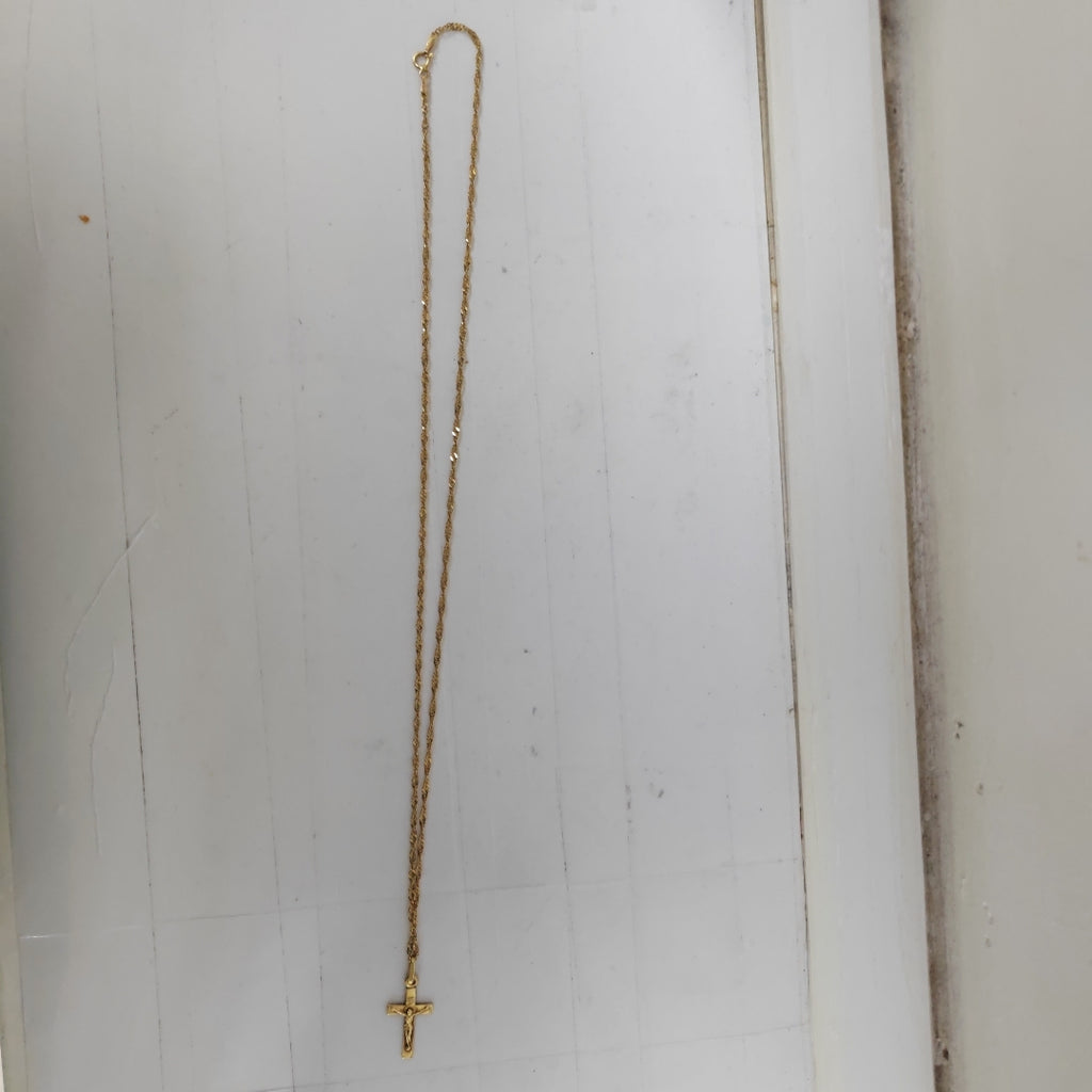 CADENA, CRUCIFIJO ORO 14 K 4.5 GRMS (SEMINUEVO)