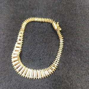 PULSERA ORO COMBINADO 14 K 7.8 GRMS (SEMINUEVO)
