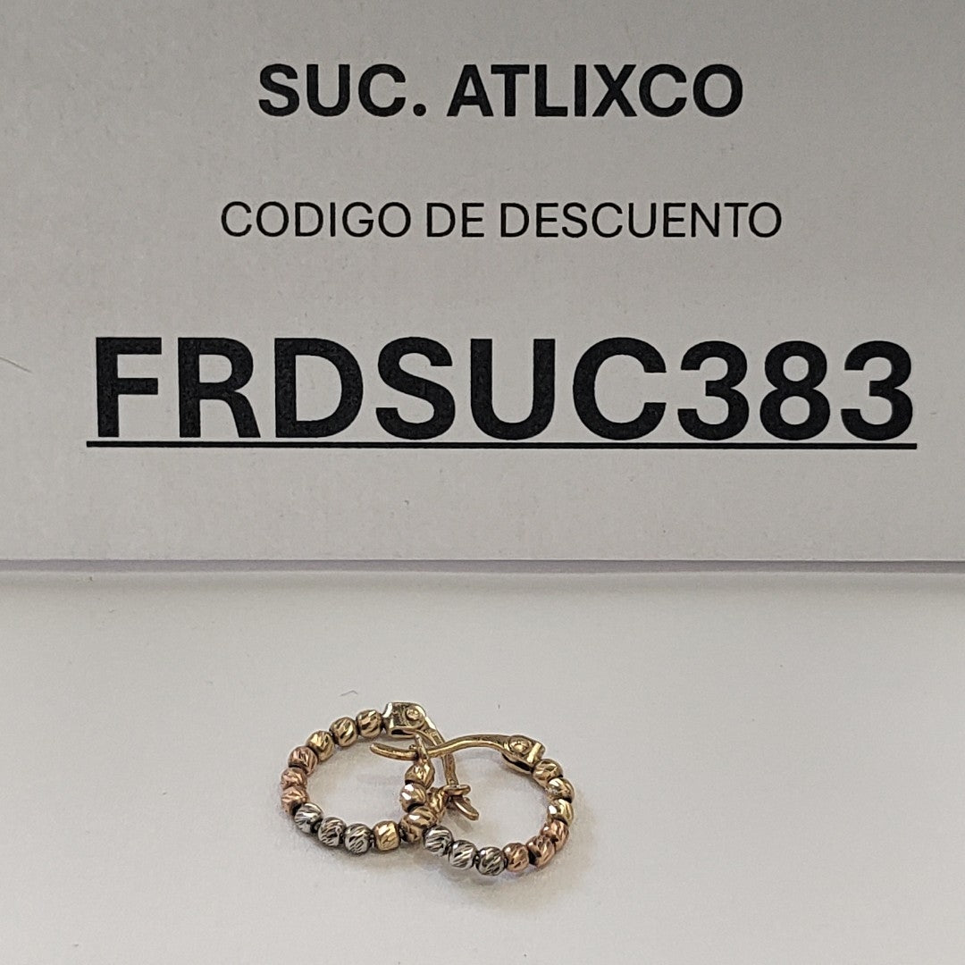 ARETES PAR ORO 14 K 1,40 GRMS (SEMINUEVO)