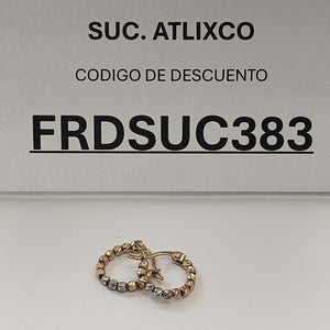 ARETES PAR ORO 14 K 1,40 GRMS (SEMINUEVO)