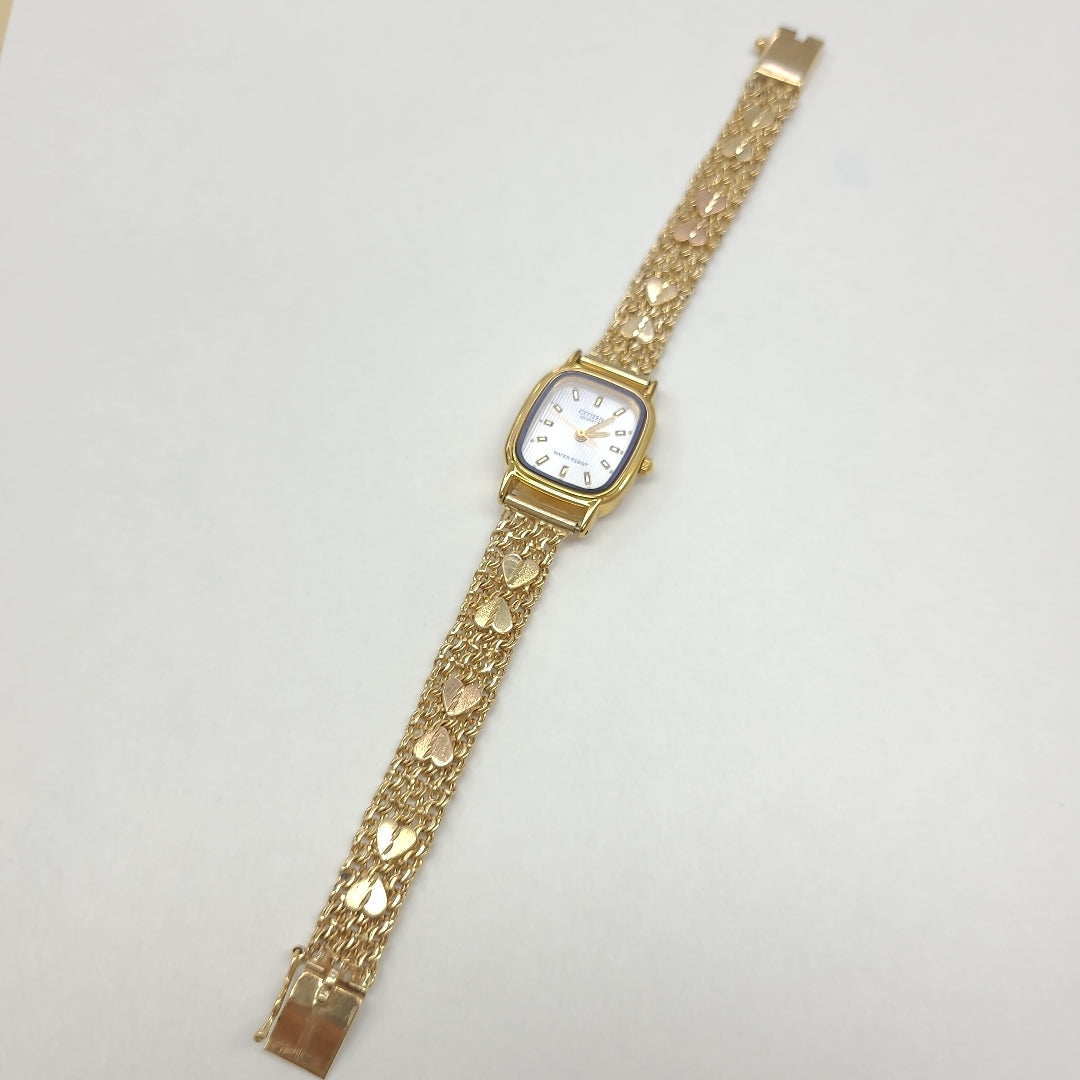 RELOJ CAJA ACERO PULSO ORO ORO 10 K 27.6 GRMS (SEMINUEVO)