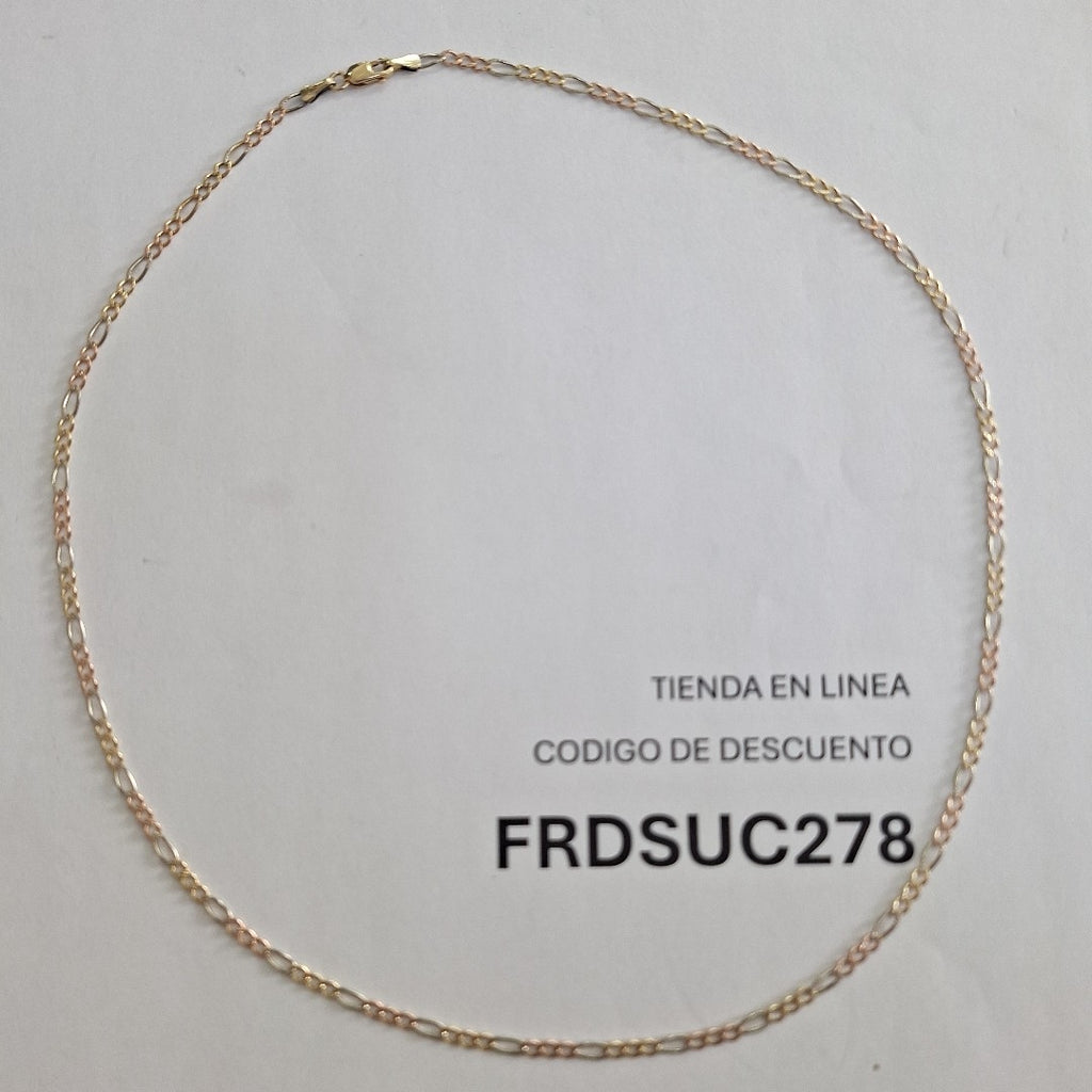 CADENA ORO, ORO COMBINADO 14 K 4.5 GRMS (SEMINUEVO)