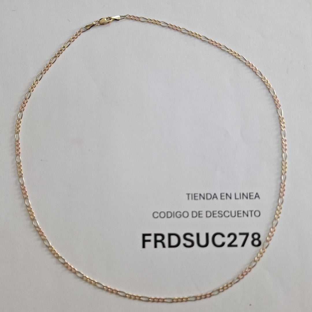 CADENA ORO, ORO COMBINADO 14 K 4.5 GRMS (SEMINUEVO)