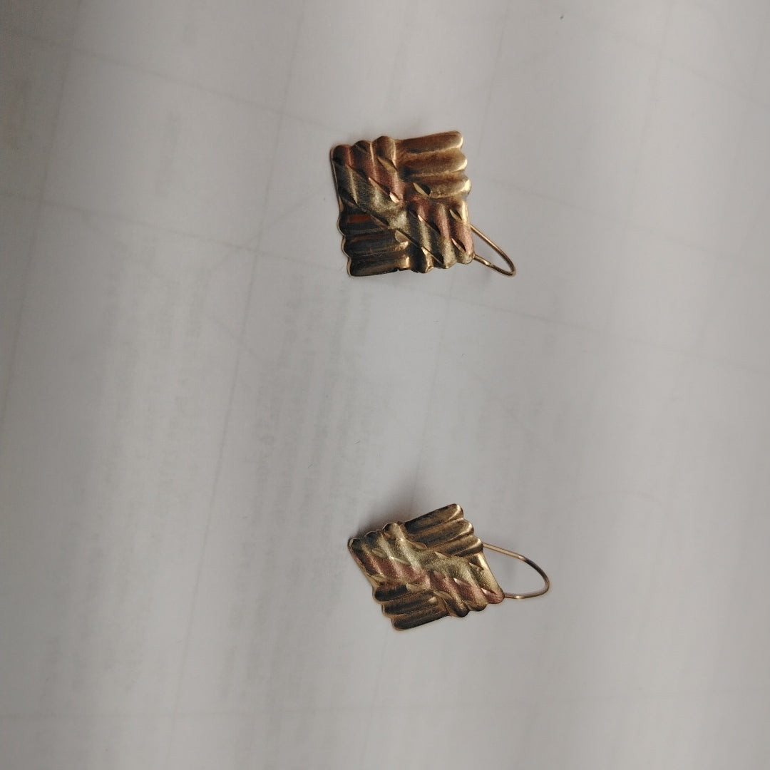ARETES PAR ORO, RODIADO 8 K 1.5 GRMS (SEMINUEVO)