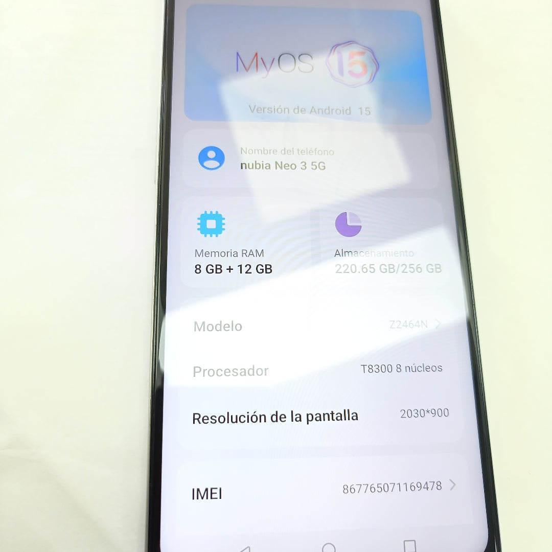 CELULAR NUBIA NEO 3 5G Z2464N (2025) 256 GB 8 GB RAM (SEMINUEVO)