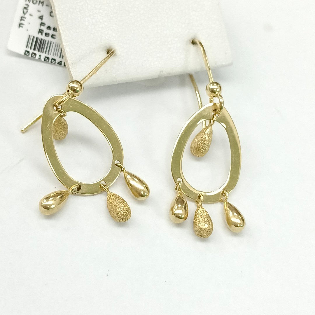 ARETES PAR ORO 14 K 3.1 GRMS (SEMINUEVO)