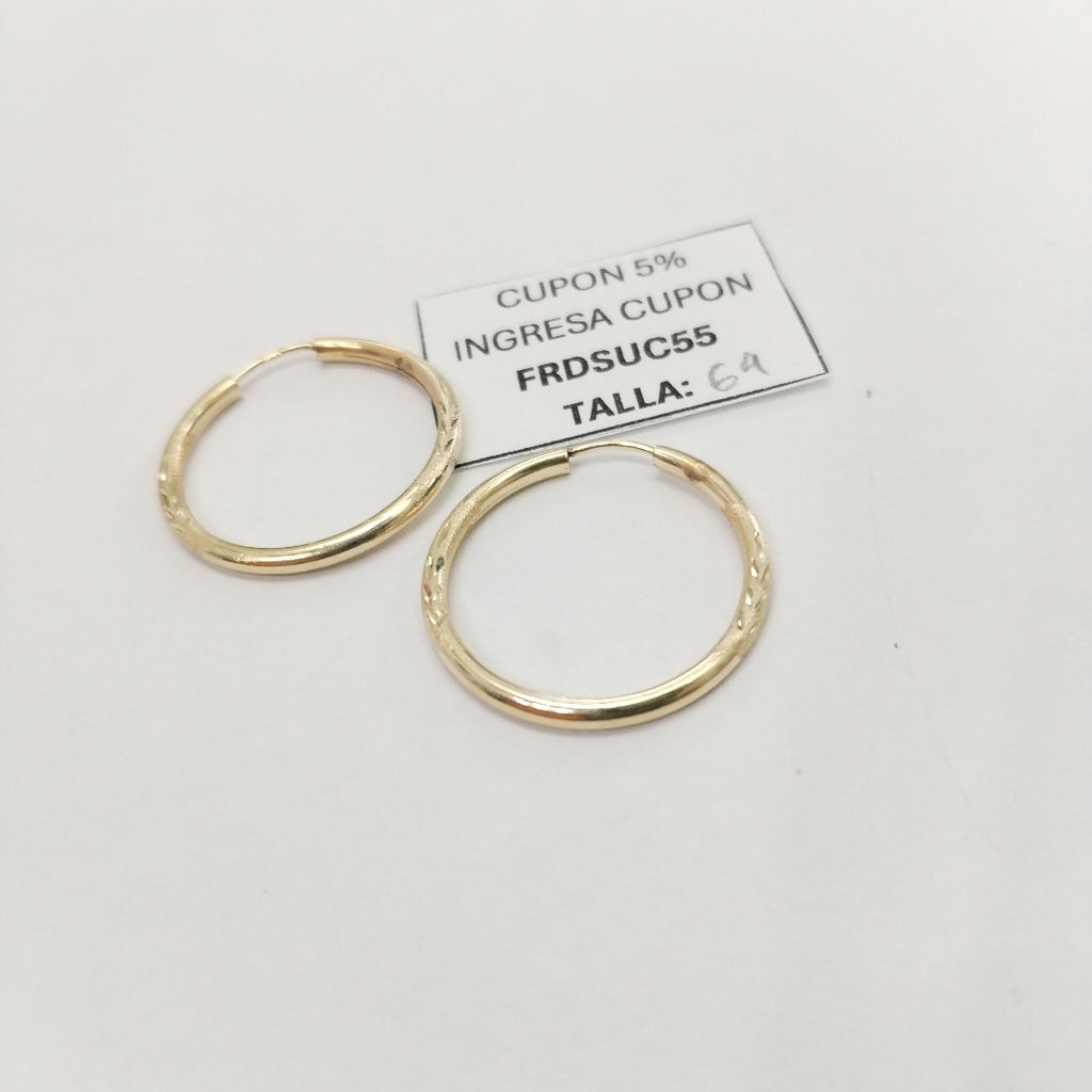 ARRACADAS PAR ORO 14 K 1.7 GRMS (SEMINUEVO)
