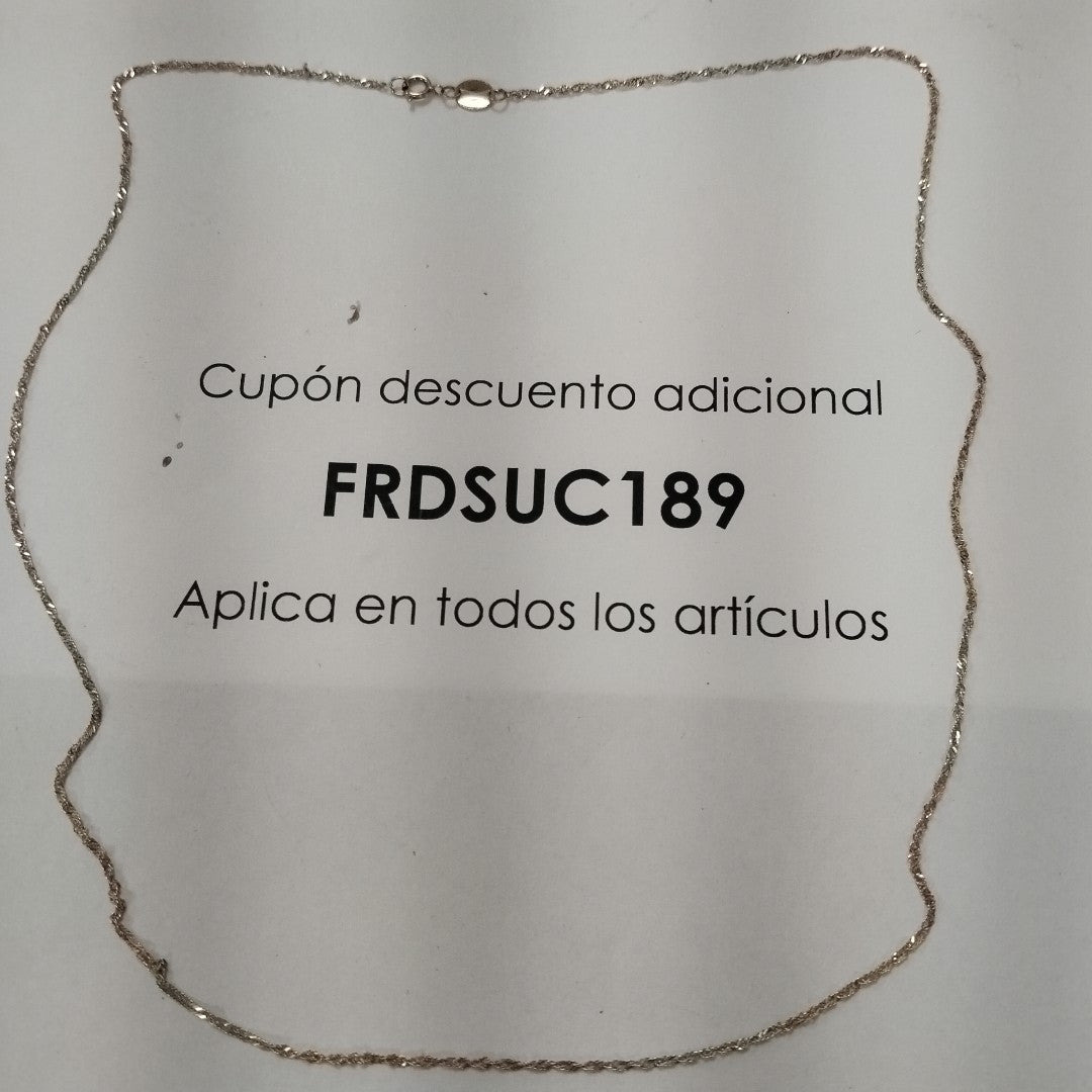CADENA ORO COMBINADO 10 K 0.9 GRMS (SEMINUEVO)