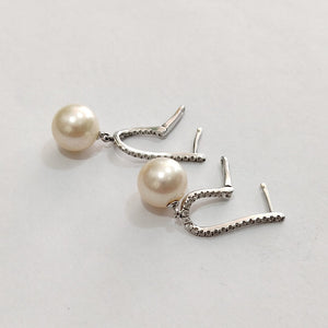 ARETES PAR ORO BLANCO 14 K 4 GRMS (SEMINUEVO)