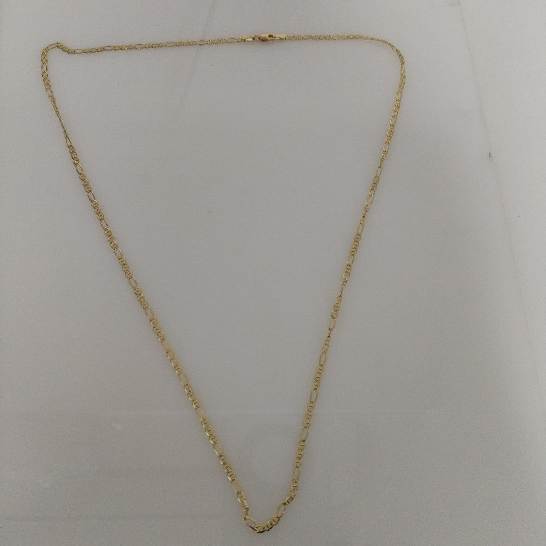 CADENAS TEJIDO FIGARO GUCHI ORO 10K 60 CM 5.3 GR (NUEVO)