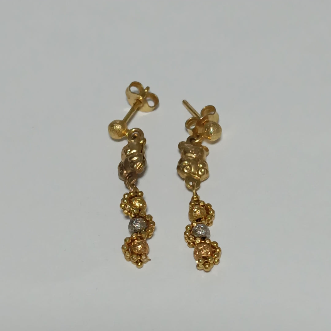 BROQUELES PAR ORO 14 K 2.7 GRMS (SEMINUEVO)