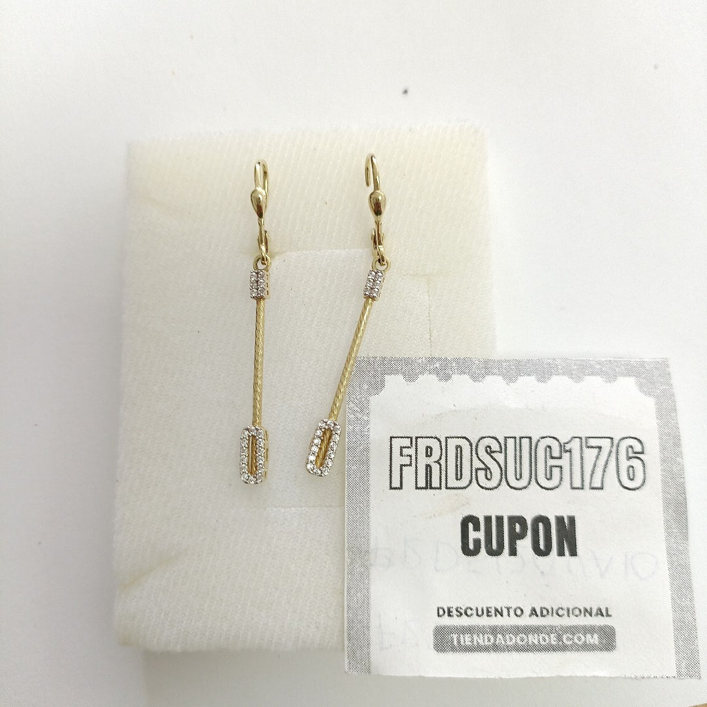 ARETES PAR ORO 14 K 2.7 GRMS (SEMINUEVO)