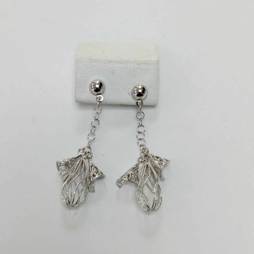 BROQUELES PAR ORO,ORO BLANCO 14 K 5,10 GRMS (SEMINUEVO)