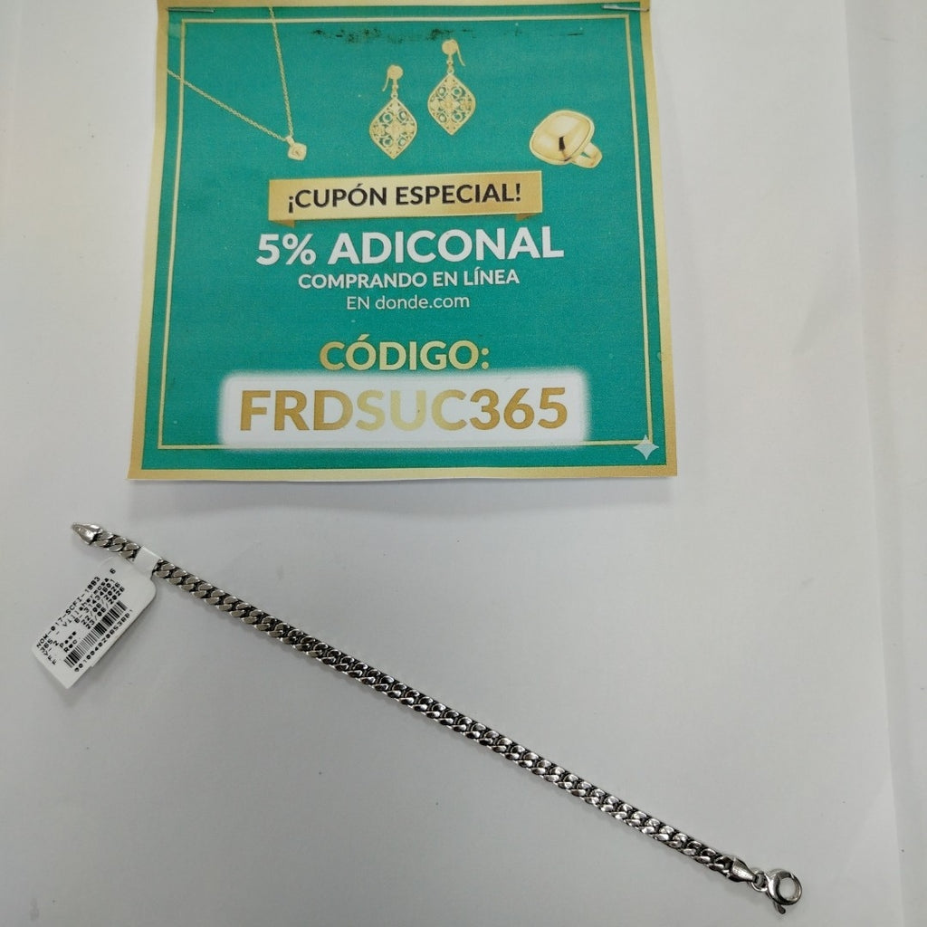 PULSERA ORO, ORO BLANCO 14 K 4.5 GRMS (SEMINUEVO)