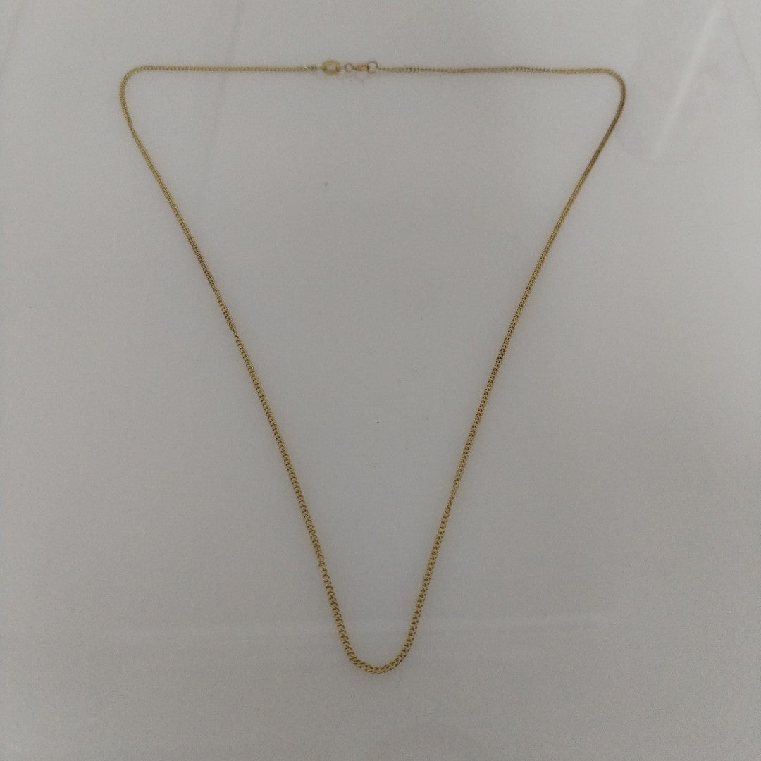 CADENAS TEJIDO BARBADA ORO 10K 50 CM 2.7 GR (NUEVO)