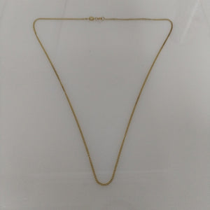 CADENAS TEJIDO BARBADA ORO 10K 50 CM 2.7 GR (NUEVO)