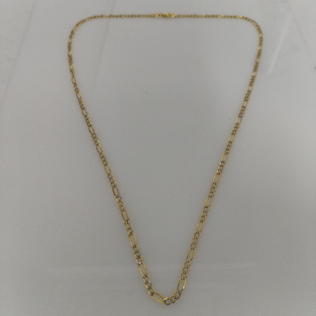 CADENAS TEJIDO 3X1 DIAMANTADO ORO 10K 60 CM 6.7 GR (NUEVO)