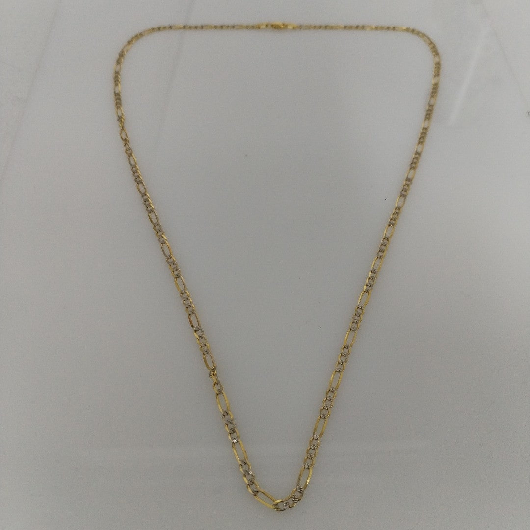 CADENAS TEJIDO 3X1 DIAMANTADO ORO 10K 60 CM 6.7 GR (NUEVO)