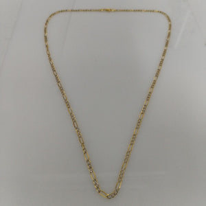 CADENAS TEJIDO 3X1 DIAMANTADO ORO 10K 60 CM 6.7 GR (NUEVO)