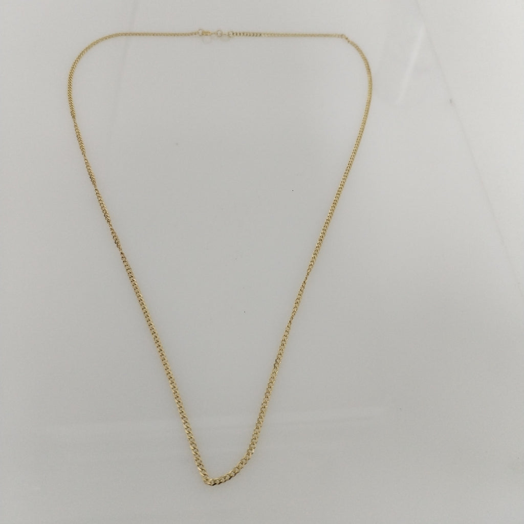CADENAS TEJIDO BARBADA ORO 10K 55 CM 3.9 GR (NUEVO)