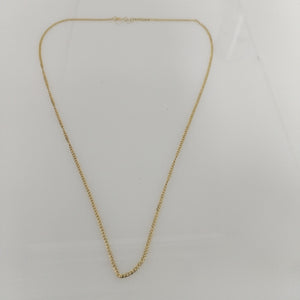 CADENAS TEJIDO BARBADA ORO 10K 55 CM 3.9 GR (NUEVO)