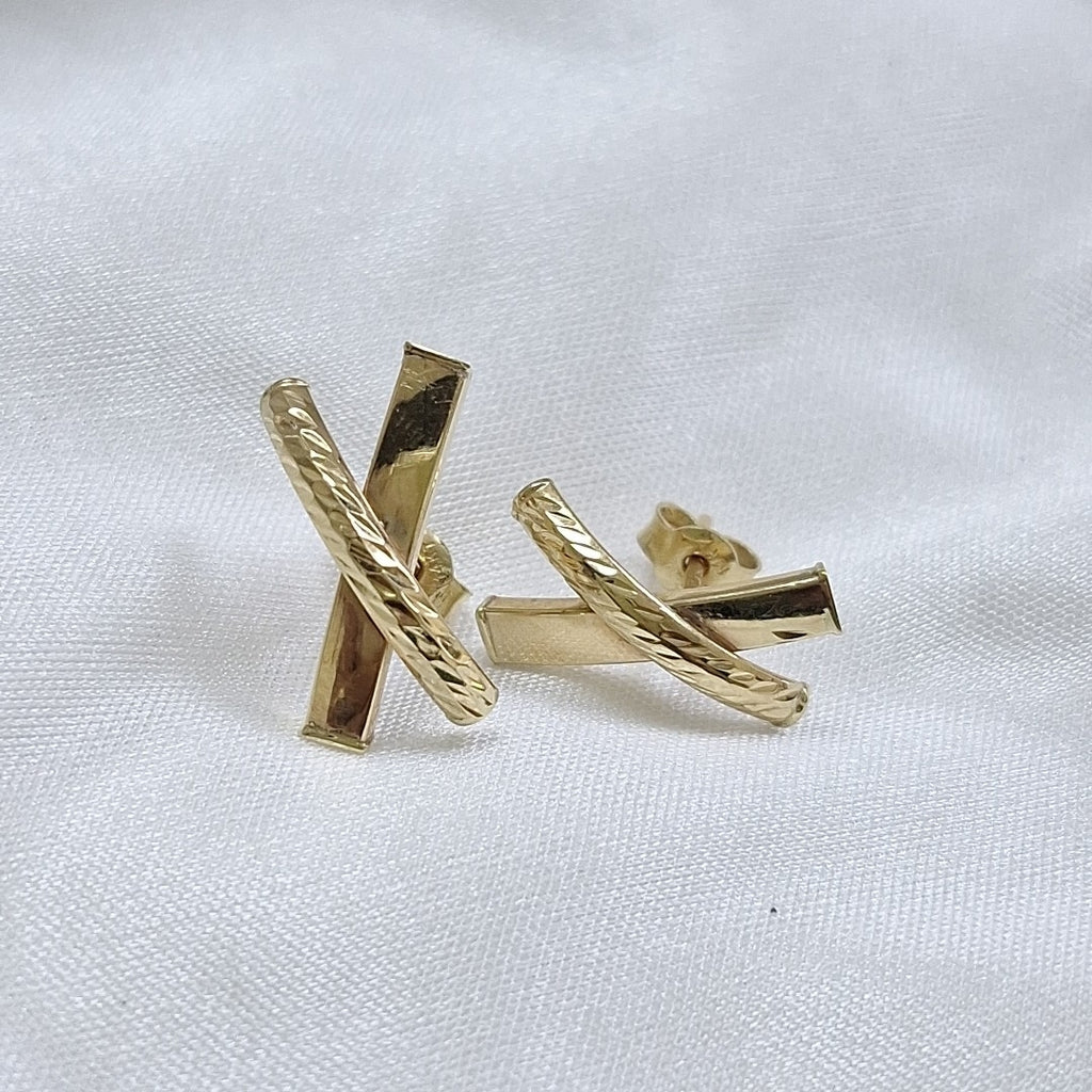 ARRACADAS PAR ORO 14 K 1.2 GRMS (SEMINUEVO)
