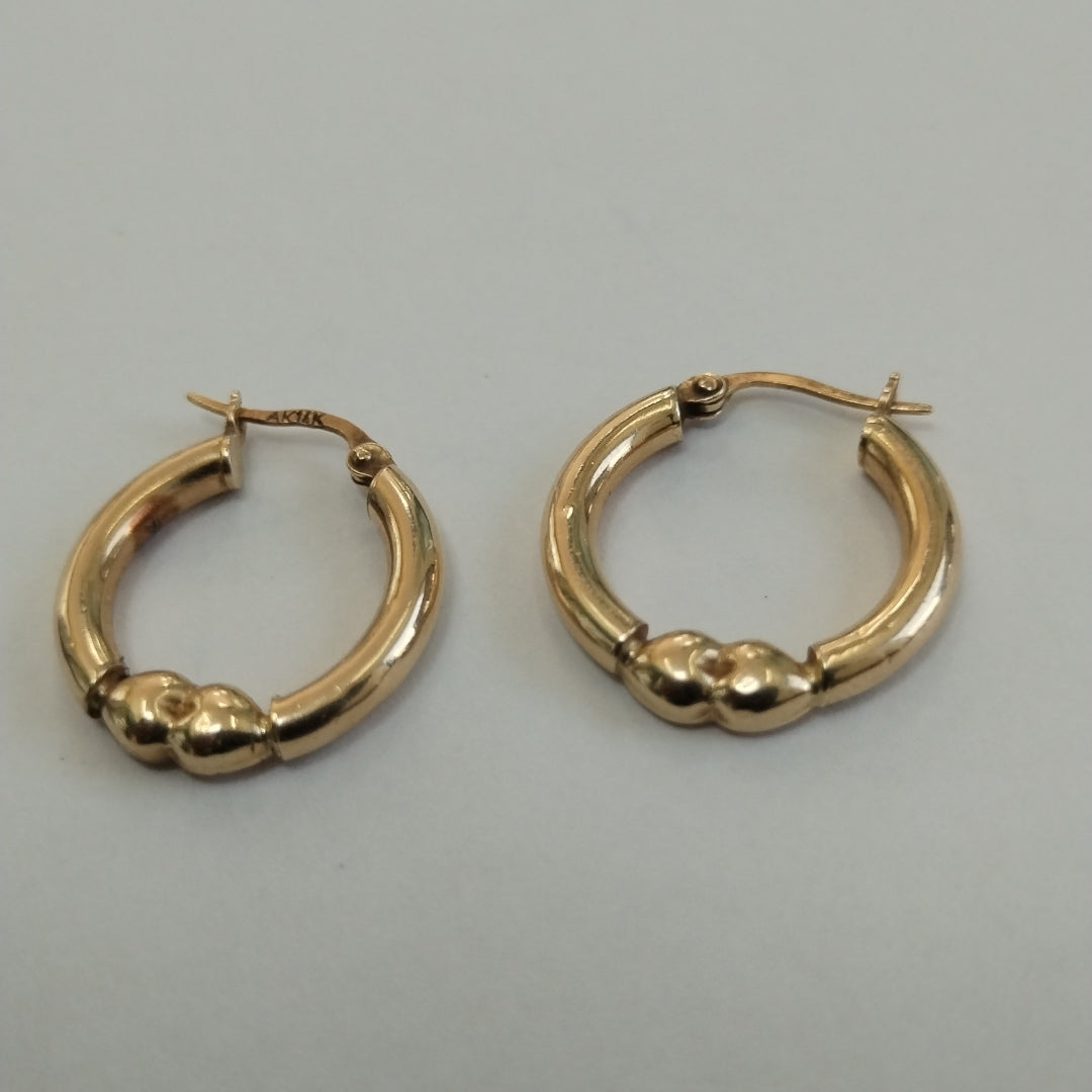 ARRACADAS PAR ORO 14 K 2.4 GRMS (SEMINUEVO)