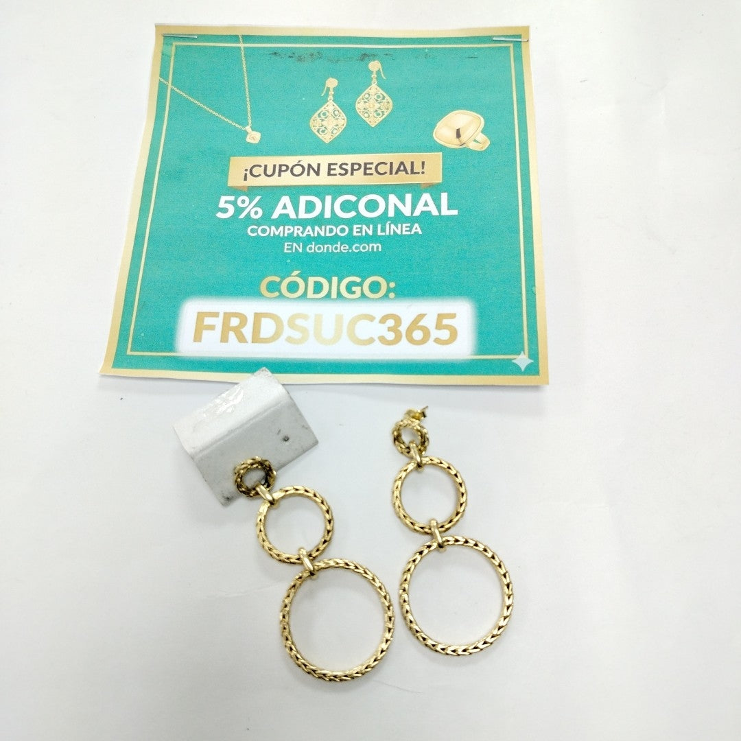 BROQUELES PAR ORO 14 K 9.7 GRMS (SEMINUEVO)
