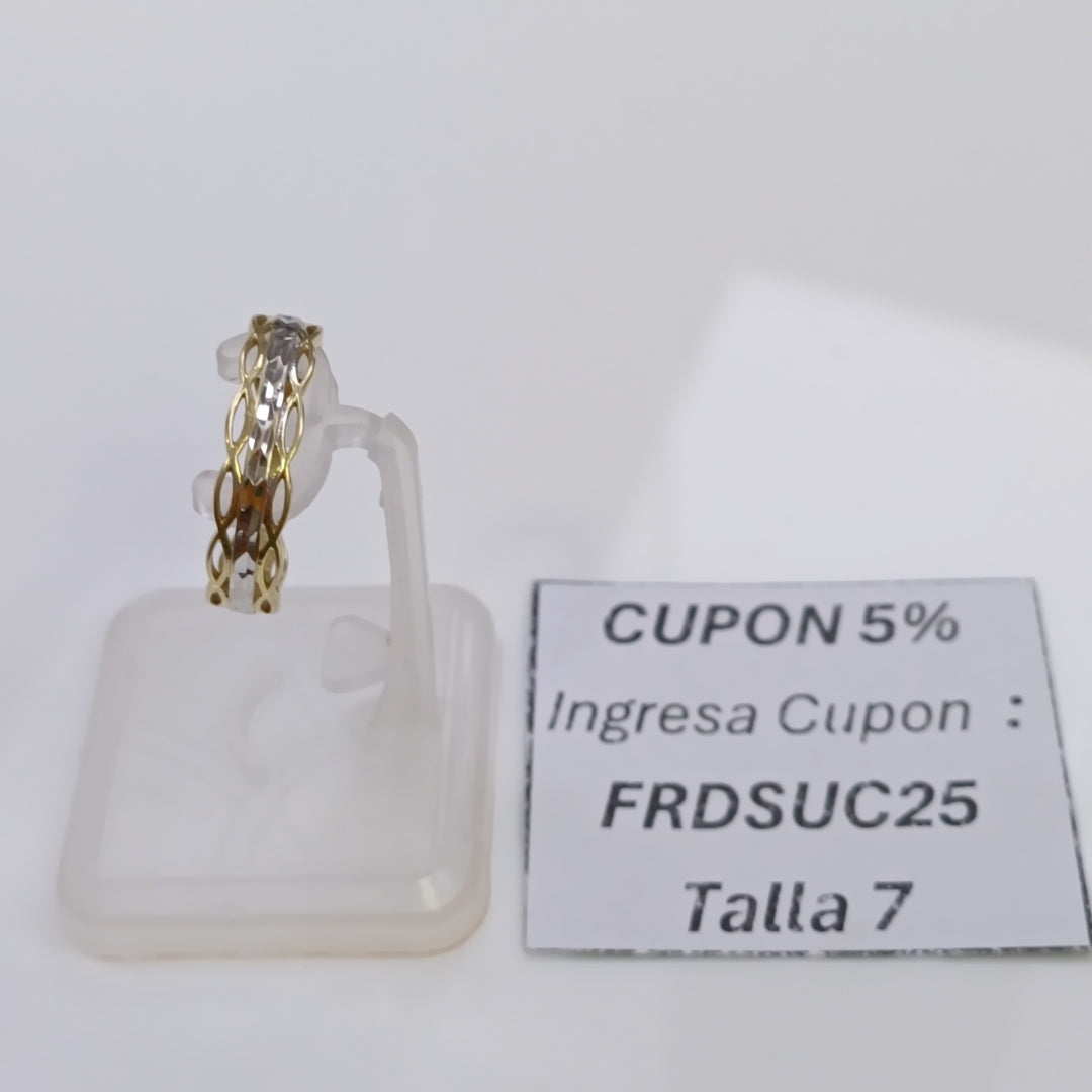 ANILLITO ORO COMBINADO 14 K 1.1 GRMS (SEMINUEVO)