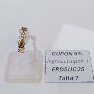 ANILLITO ORO COMBINADO 14 K 1.1 GRMS (SEMINUEVO)