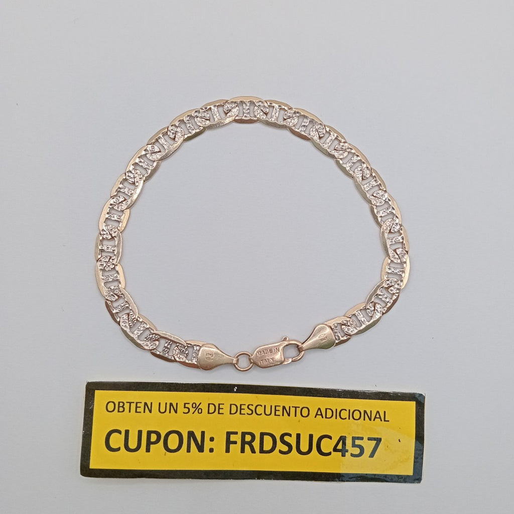 PULSERA ORO, RODIADO 10 K 8.9 GRMS (SEMINUEVO)