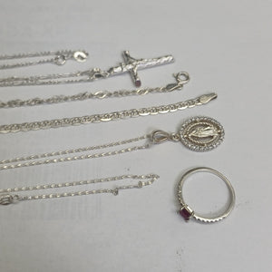 ANILLITO, CADENA, PULSERA PLATA 15.8 GRMS (SEMINUEVO)