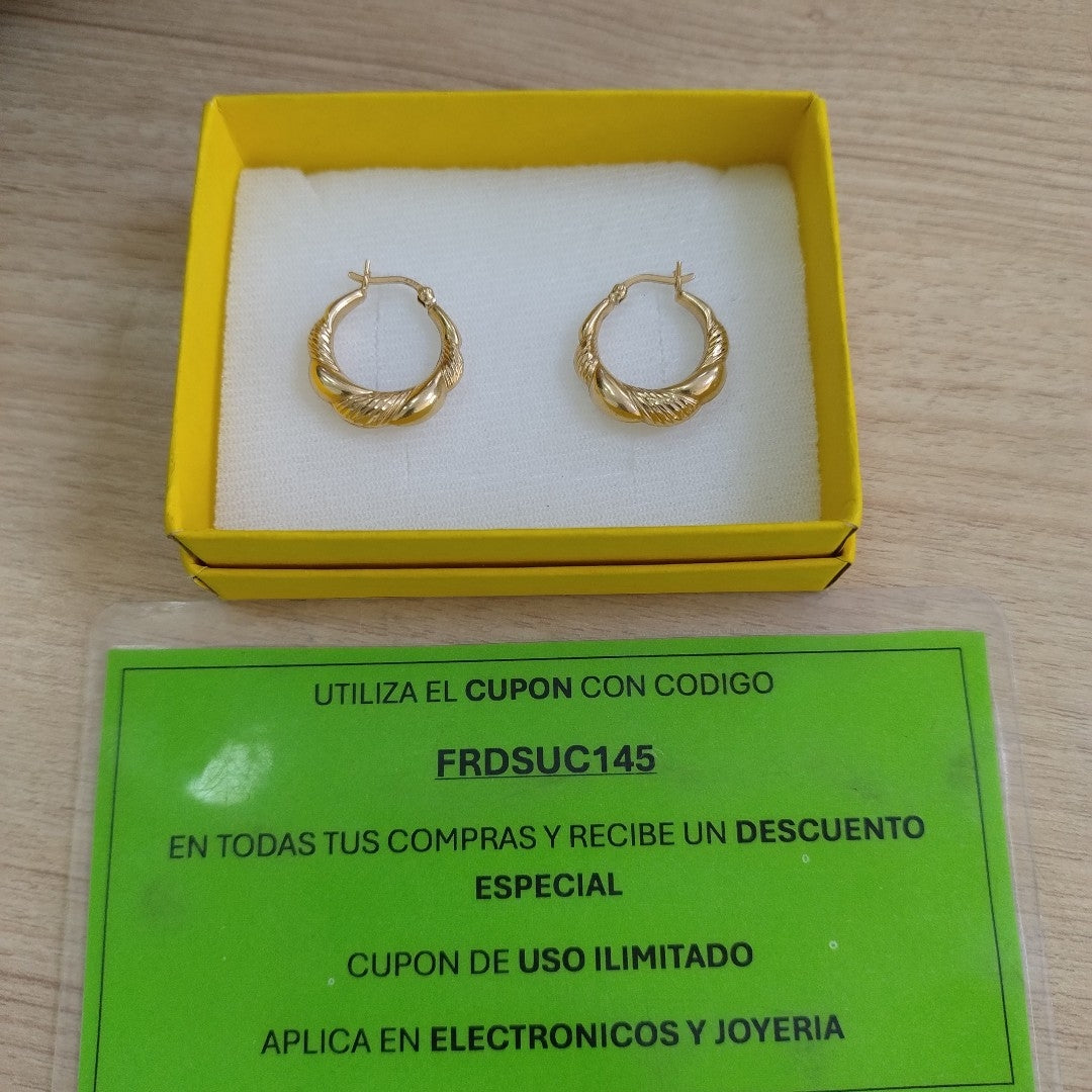 ARRACADAS PAR ORO 14 K 2,50 GRMS (SEMINUEVO)