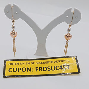 ARETES PAR ORO COMBINADO 10 K 1,80 GRMS (SEMINUEVO)