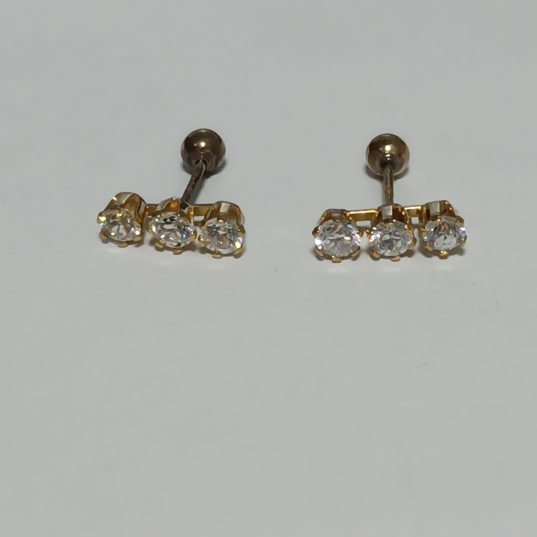 ARETES PAR ORO 10 K 0.8 GRMS (SEMINUEVO)