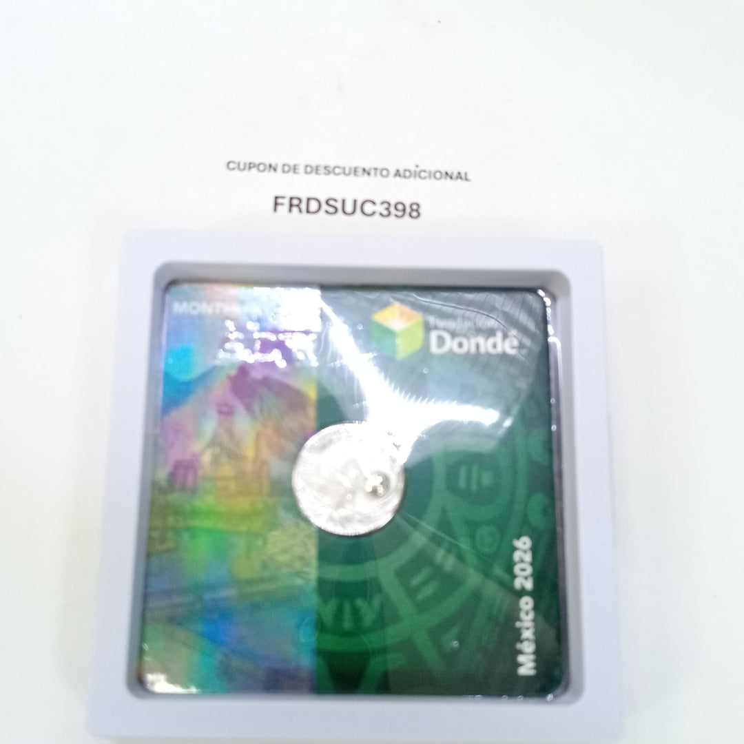 MEDALLA CONMEMORATIVA FRD FÚTBOL MOTIVO COLIBRI PLATA .925 8 GR (NUEVO)