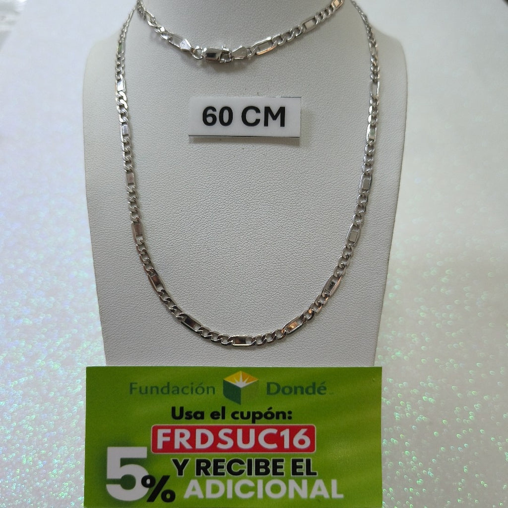 CADENA ORO, ORO BLANCO 10 K 5.7 GRMS (SEMINUEVO)