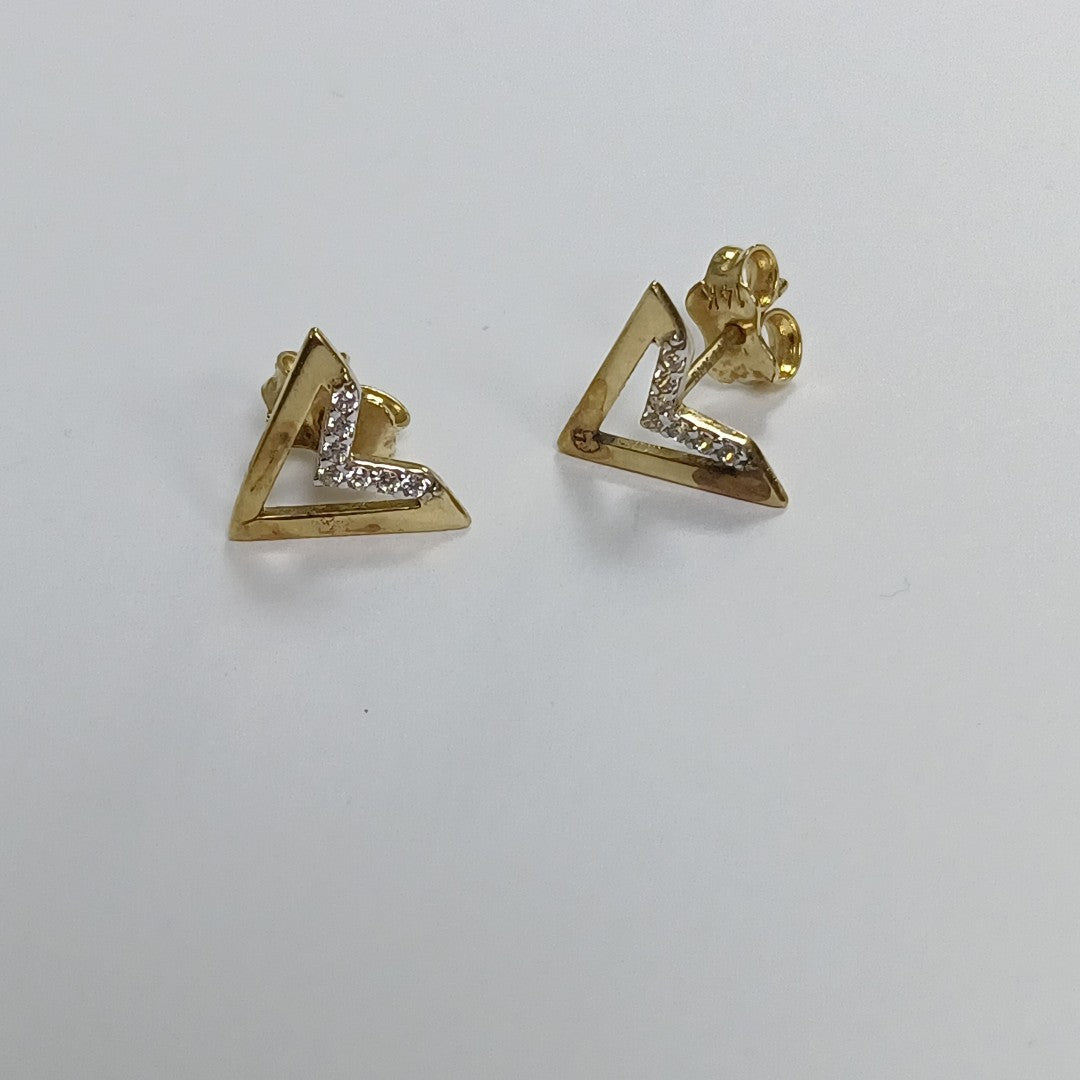 ARETES PAR ORO 14 K 1,30 GRMS (SEMINUEVO)