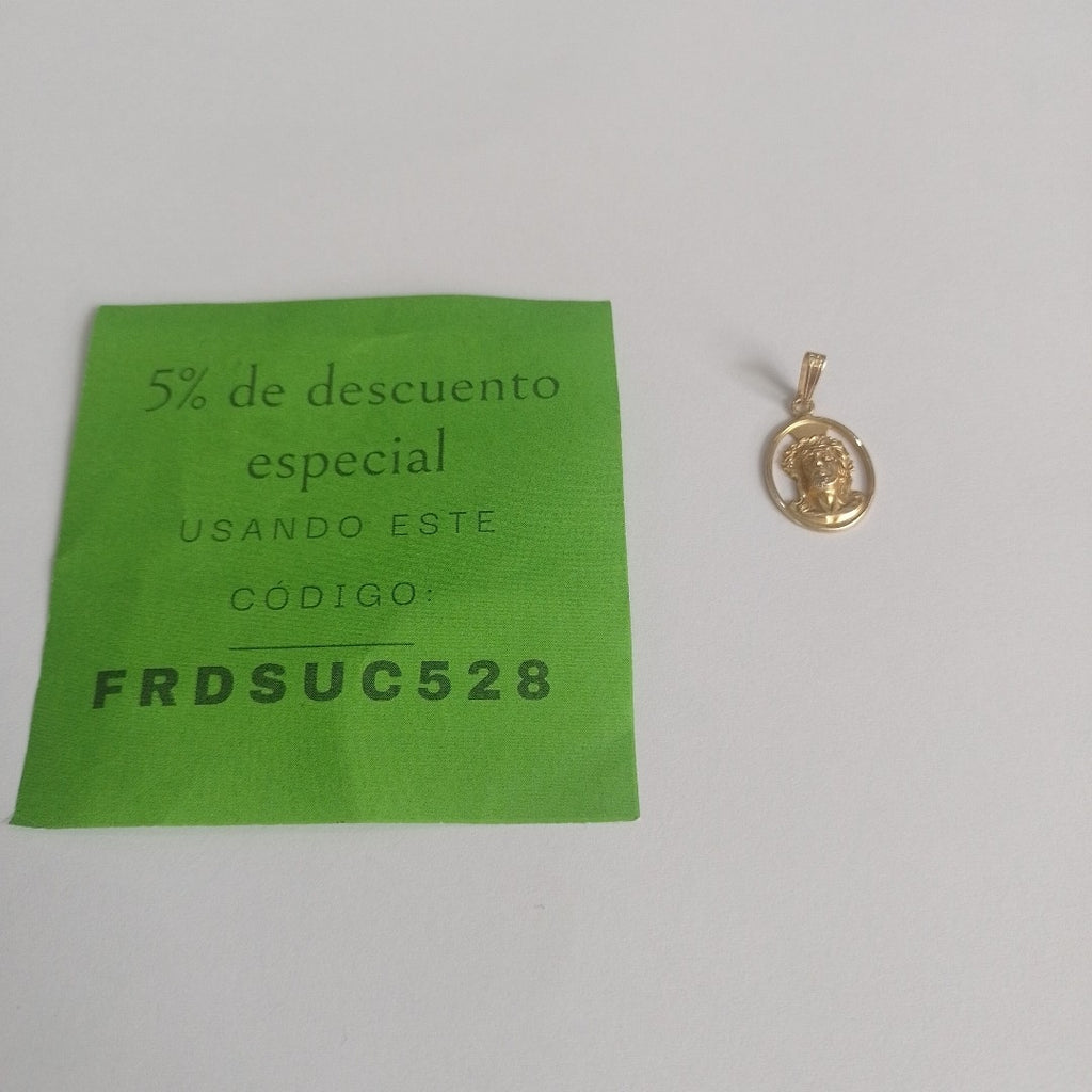 DIJE, MEDALLA RELIGIOSA ORO 14 K 1.5 GRMS (SEMINUEVO)