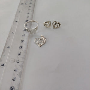 ANILLITO, BROQUELES PAR, DIJE PLATA 5.6 GRMS (SEMINUEVO)