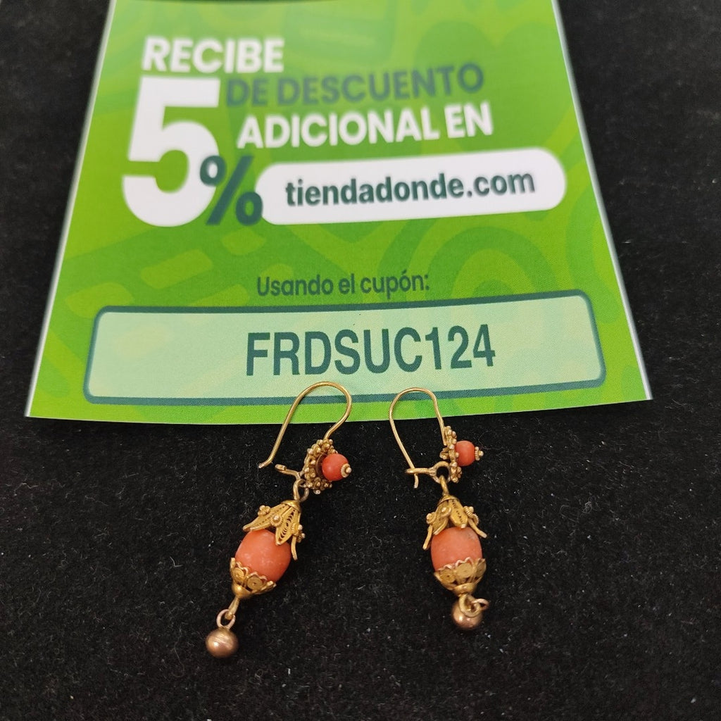 ARETES PAR ORO 10 K 5.1 GRMS (SEMINUEVO)