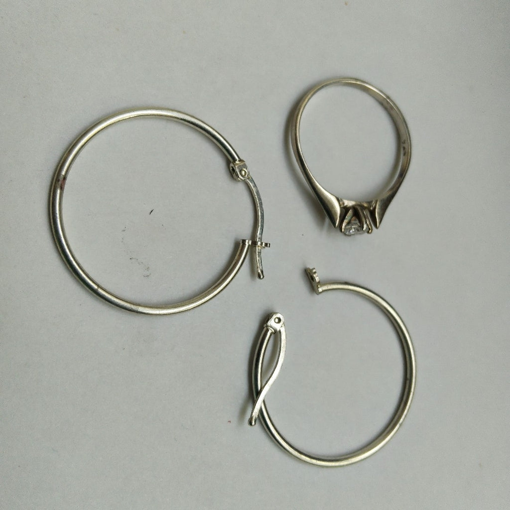 ANILLITO, ARRACADAS PAR PLATA 3.5 GRMS (SEMINUEVO)