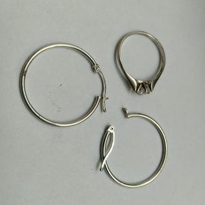 ANILLITO, ARRACADAS PAR PLATA 3.5 GRMS (SEMINUEVO)