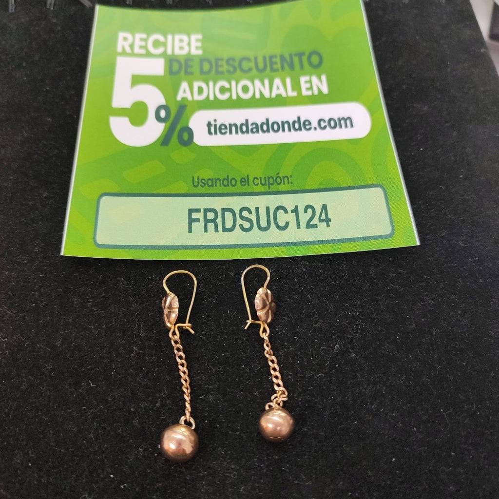 ARETES PAR ORO 8 K 2.4 GRMS (SEMINUEVO)