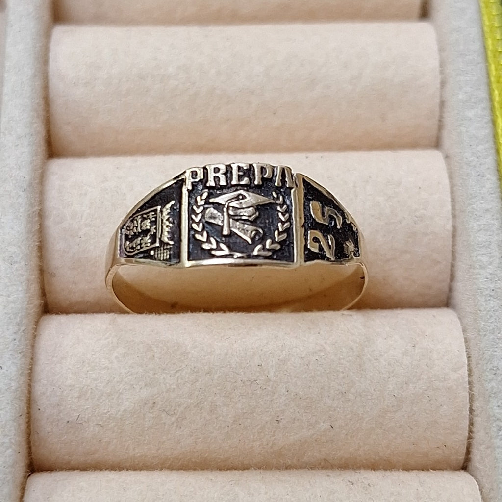 ANILLO DE GRADUACIÓN ORO 8 K 1 GRMS (SEMINUEVO)