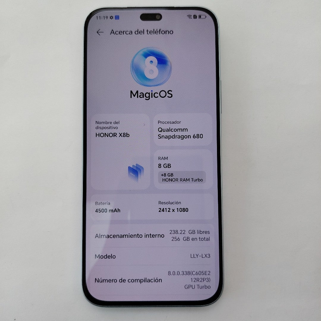 CELULAR HONOR X8B LLY-LX3 (2023) 256 GB 8 GB RAM (SEMINUEVO)