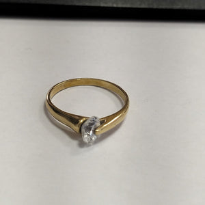 ANILLITO, SOLITARIO ORO 14 K 1.9 GRMS (SEMINUEVO)
