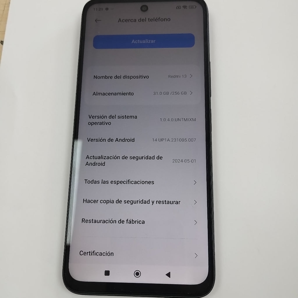 CELULAR XIAOMI REDMI 13 24049RN28L (2024) 256 GB 8 GB RAM (SEMINUEVO)