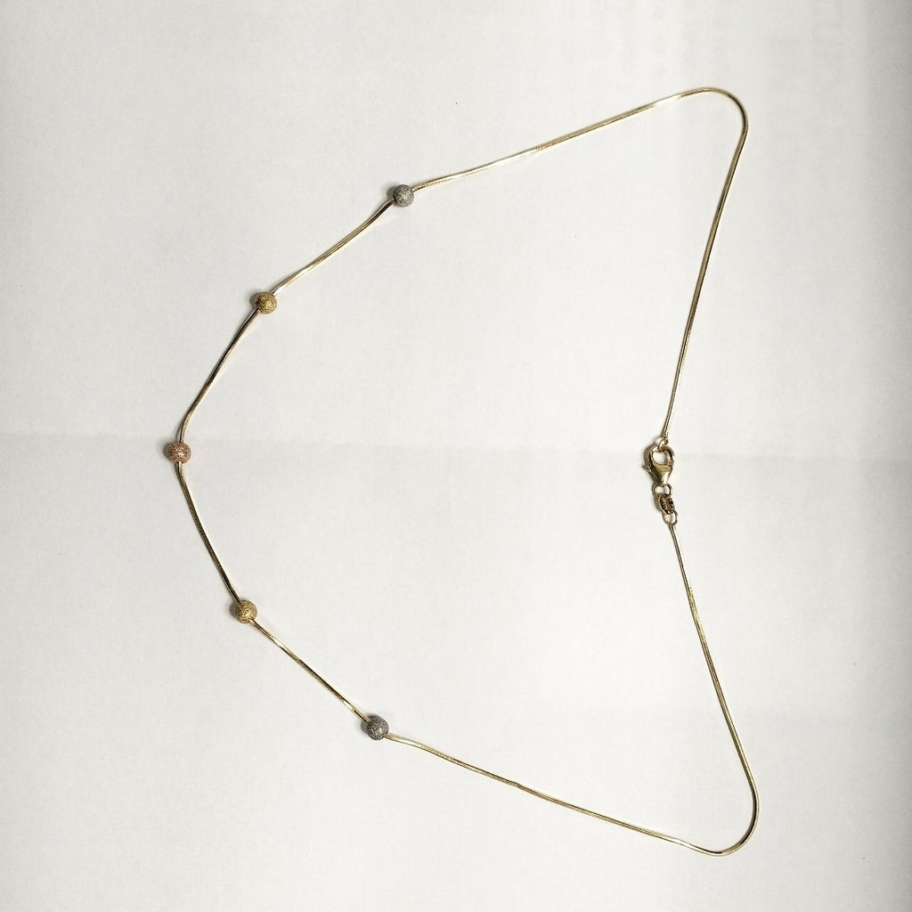 COLLAR ORO, ORO COMBINADO 14 K 3.5 GRMS (SEMINUEVO)