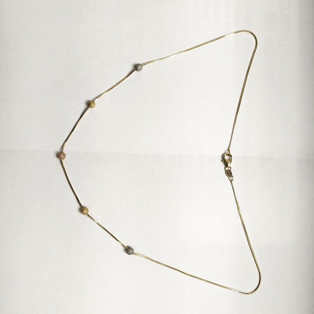 COLLAR ORO, ORO COMBINADO 14 K 3.5 GRMS (SEMINUEVO)